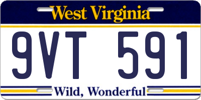 WV license plate 9VT591
