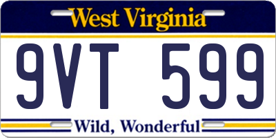 WV license plate 9VT599