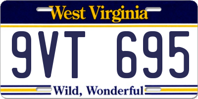 WV license plate 9VT695