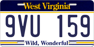 WV license plate 9VU159