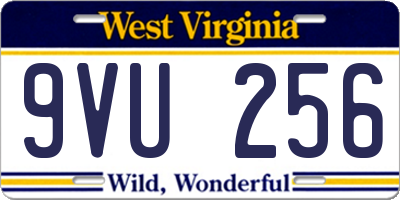 WV license plate 9VU256
