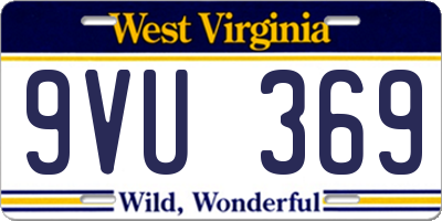 WV license plate 9VU369