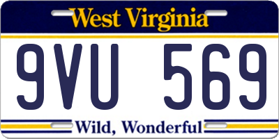 WV license plate 9VU569