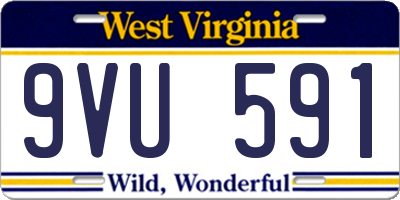 WV license plate 9VU591