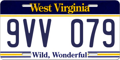 WV license plate 9VV079