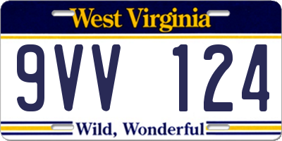 WV license plate 9VV124