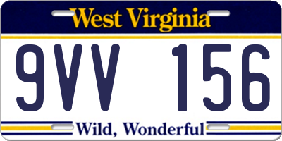 WV license plate 9VV156