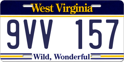 WV license plate 9VV157