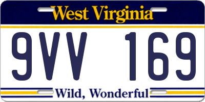 WV license plate 9VV169