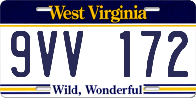 WV license plate 9VV172