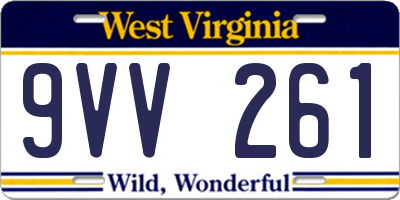 WV license plate 9VV261