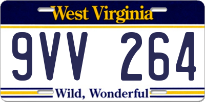 WV license plate 9VV264