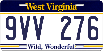 WV license plate 9VV276