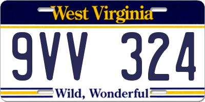 WV license plate 9VV324