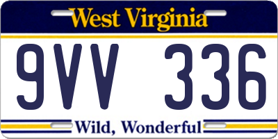 WV license plate 9VV336