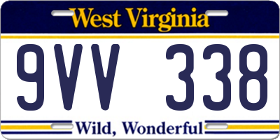 WV license plate 9VV338