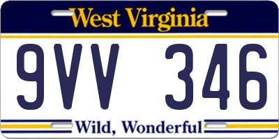 WV license plate 9VV346