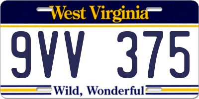 WV license plate 9VV375