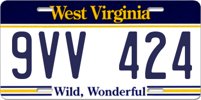 WV license plate 9VV424