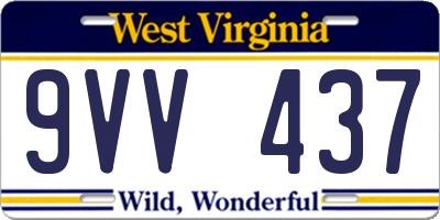 WV license plate 9VV437