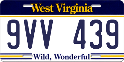 WV license plate 9VV439