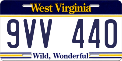 WV license plate 9VV440