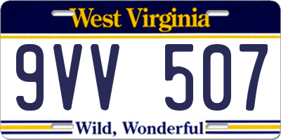 WV license plate 9VV507