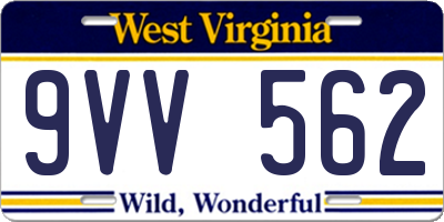 WV license plate 9VV562
