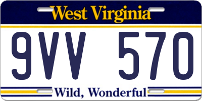 WV license plate 9VV570