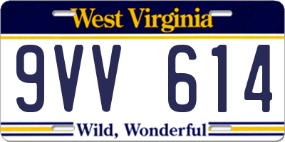 WV license plate 9VV614