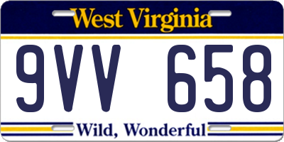 WV license plate 9VV658