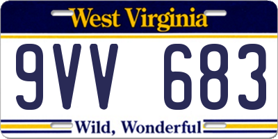 WV license plate 9VV683