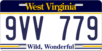 WV license plate 9VV779