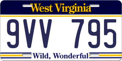 WV license plate 9VV795