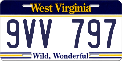 WV license plate 9VV797