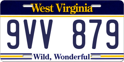 WV license plate 9VV879