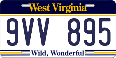 WV license plate 9VV895