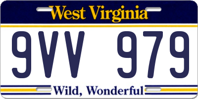 WV license plate 9VV979