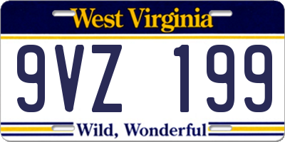 WV license plate 9VZ199