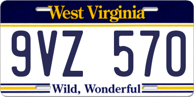 WV license plate 9VZ570