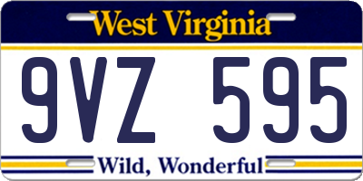 WV license plate 9VZ595