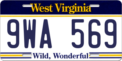 WV license plate 9WA569