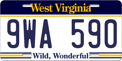 WV license plate 9WA590