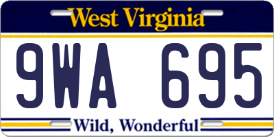 WV license plate 9WA695