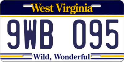 WV license plate 9WB095
