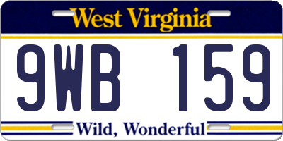 WV license plate 9WB159