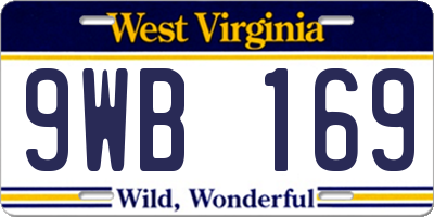 WV license plate 9WB169