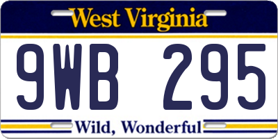 WV license plate 9WB295