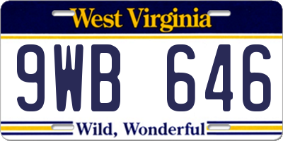 WV license plate 9WB646