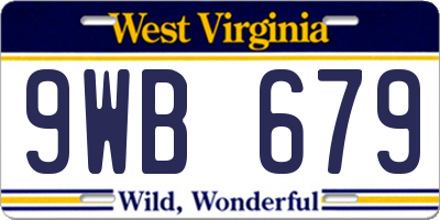 WV license plate 9WB679